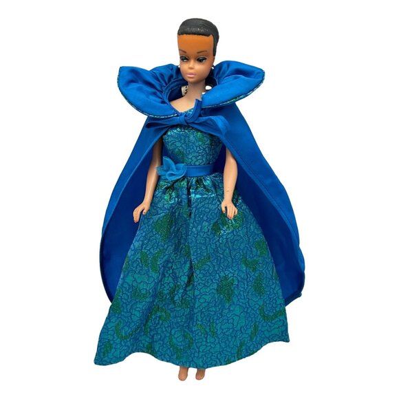 Barbie Fashion Oscar de la Renta Vintage Costume Green Blue 1984 Outfit Only - Picture 1 of 5